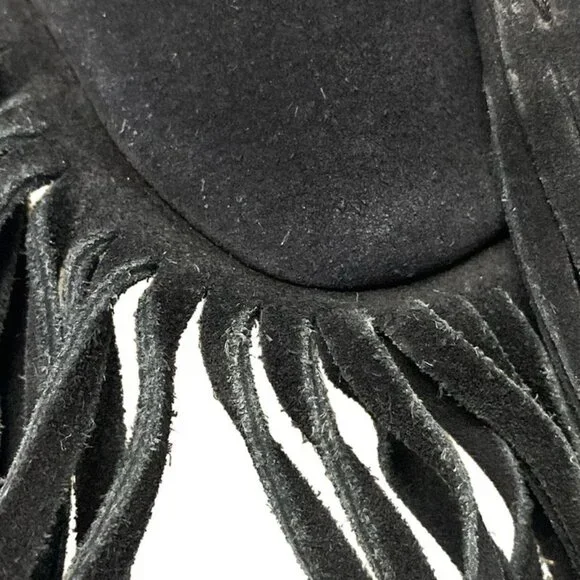 Saint Laurent Paris Shoulder Bag Anita Black Fringe - Picture 6 of 15